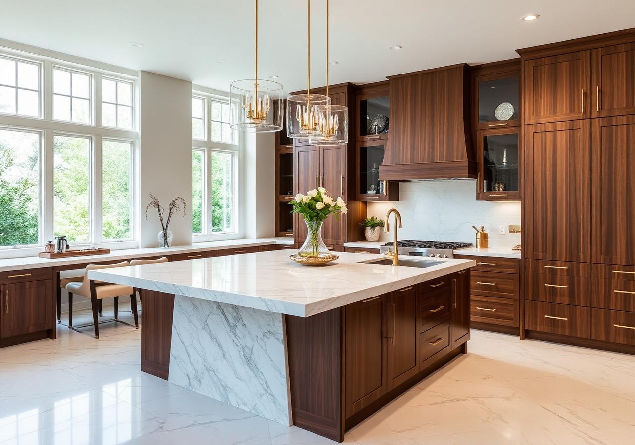Marble & Walnut Kitchen
