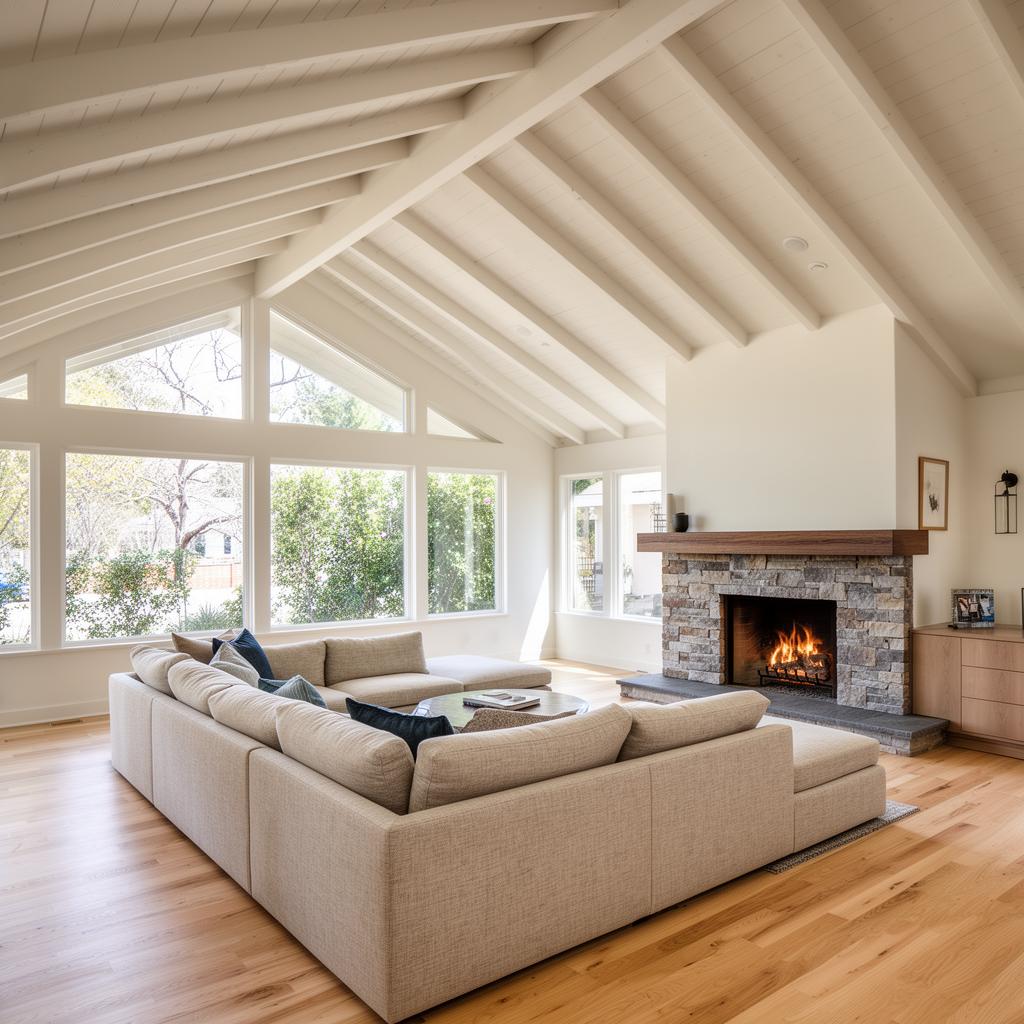 Vaulted Living Room Open-Up